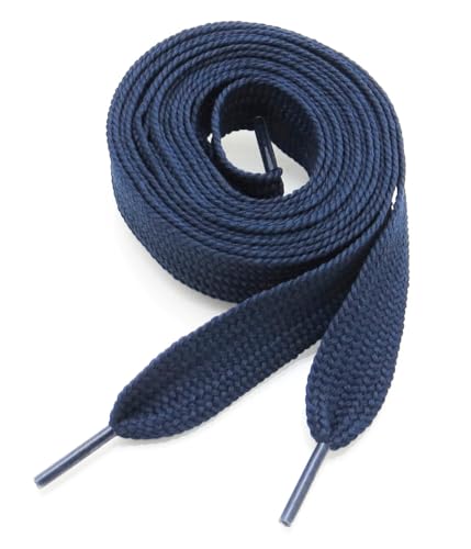 Image of BUCKLE CITY Thick Flat 3 /4 inch Wide Shoelaces Solid Color Strings for All Shoe Types - Chunky Fat Laces for Sneakers, Boots