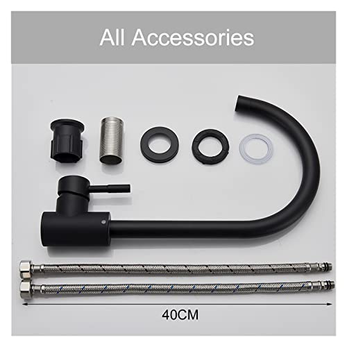Grifo de cocina de acero inoxidable mezclador de agua fría y caliente 360 8