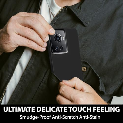 Image of LIRAMARK Liquid Silicone Soft Back Cover Case for OnePlus 10R 5G / 1+10R 5G (Black)