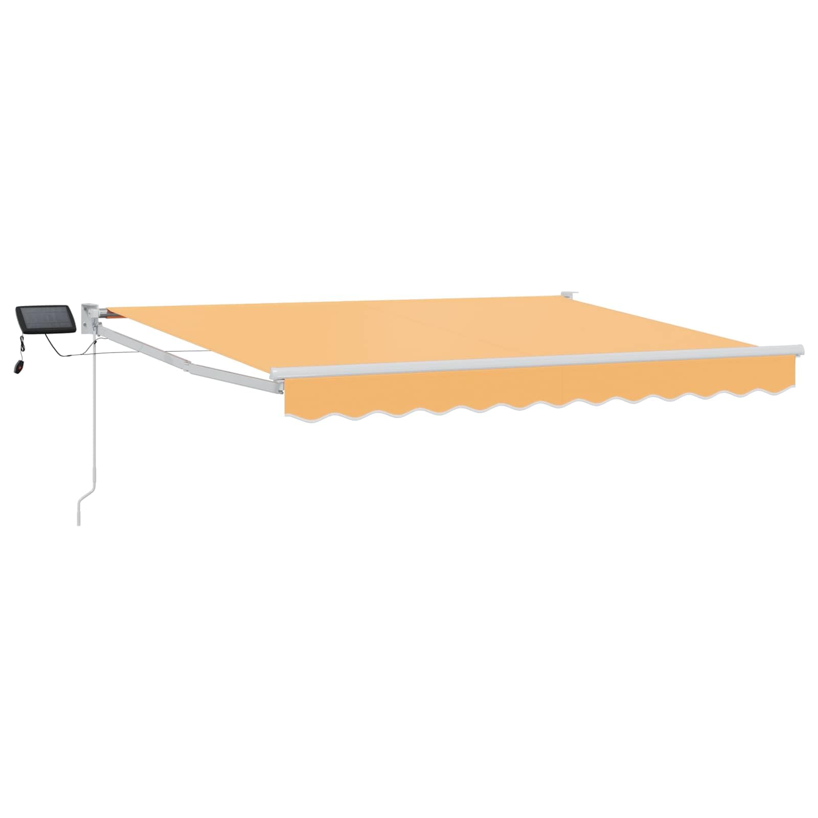 Store rétractable manuel couleur sable pour se protéger du soleil et de la pluie