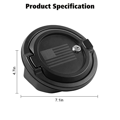 Rt-Tcz Fuel Filler Door Locking Gas Tank Cap Cover Accessories For 2018-2023 Jeep Wrangler Jl Jlu (Us Flag) #TOP1
