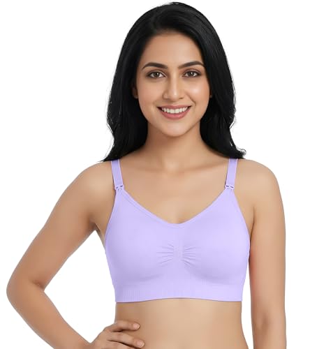 Image of DClub Comfort Revolution Seamless Bra -Easy lite Full-Coverage Wireless Everyday Bra with Soft Comfort with Removable Pad.