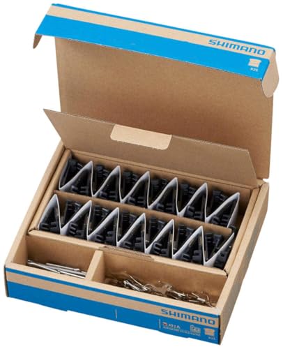 SHIMANO J05A-RF Scheibenbremsbelag und Feder Harzmischung, geriffelte Aluminium-R ckplatte, Box / 25 Paar