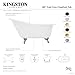 Kingston Brass Aqua Eden VCTND6030NT1 Cast Iron Slipper Clawfoot Bathtub with Chrome Feet without Faucet-Drillings, 60-Inch, White