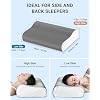 Elviros Cervical Neck CPAP Pillow for Sleeping, Ergonomic Adjustable Height Neck Support Memory Foam Bed Pillow