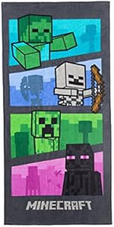 Minecraft Towel Kids Quick Dry Bath Beach Swimming Towel Made of 100% Cotton.