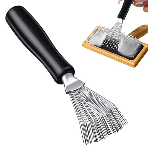 JUGUTA Pulitore Per Spazzole, Detergente Per Spazzole Per Capelli, Spazzola Per Capelli, Spazzola Per La Pulizia, Mini Spazzola Per La Rimozione Dei Peli Di Spazzole, Pettini, Tappetini Da,Nero