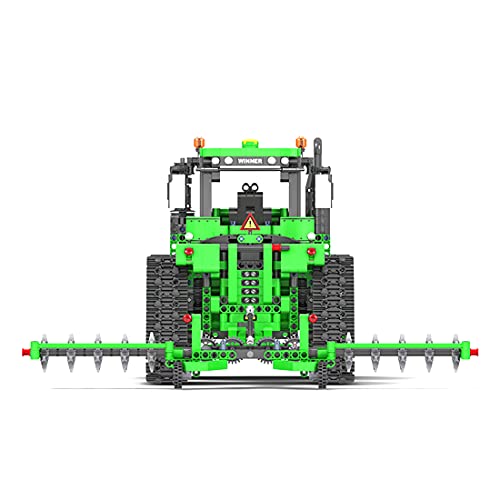 LAKIN Technik Tractor MOC Bausteine, 2.4Ghz RC Raupen Traktor Model mit Motor, 1706 Teile 1:18 Tractor Bauset… – Bild 3