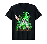 Funny Gnome Pot Leaf 420 Marijuana Weed Cannabis Smoking T-Shirt
