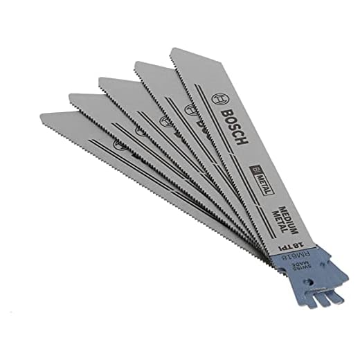 Bosch RM618 6-Inch 18T Metal Cutting reciprocating Saw Blades - 5 Pack, Blue