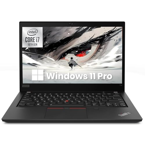 Lenovo ThinkPad T14 Laptop, Windows 11 Pro i7 PC, Intel Core i7-10610U, 16 GB RAM, 256 GB SSD, HDMI, 14' FHD 1080p Display, Backlit Keyboard (Renewed)