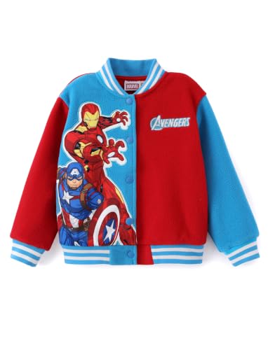 Image of Disney Marvel Bomber Jacket Spider Man Toy Story Cars Varsity Cardigan2-13Y | Officially Licensed Snap Button Coat,Fall Star Wars Graphic Cloth Top,Hulk Venom Stitch Mickey Lightning Mcqueen Kids Apparel