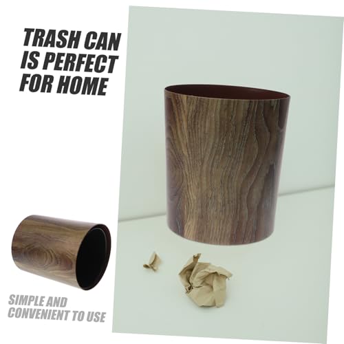 Caneca de basura rectangular marrón claro Happyyami miniatura 7