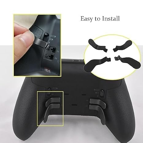 4 Stück Elite Controller Paddles für Xbox Elite Controller Serie 2 Elite 1 Core Controller Paddles Elite 2 Controller Zubehör für Xbox Elite One Controller (Schwarz) [xbox]
