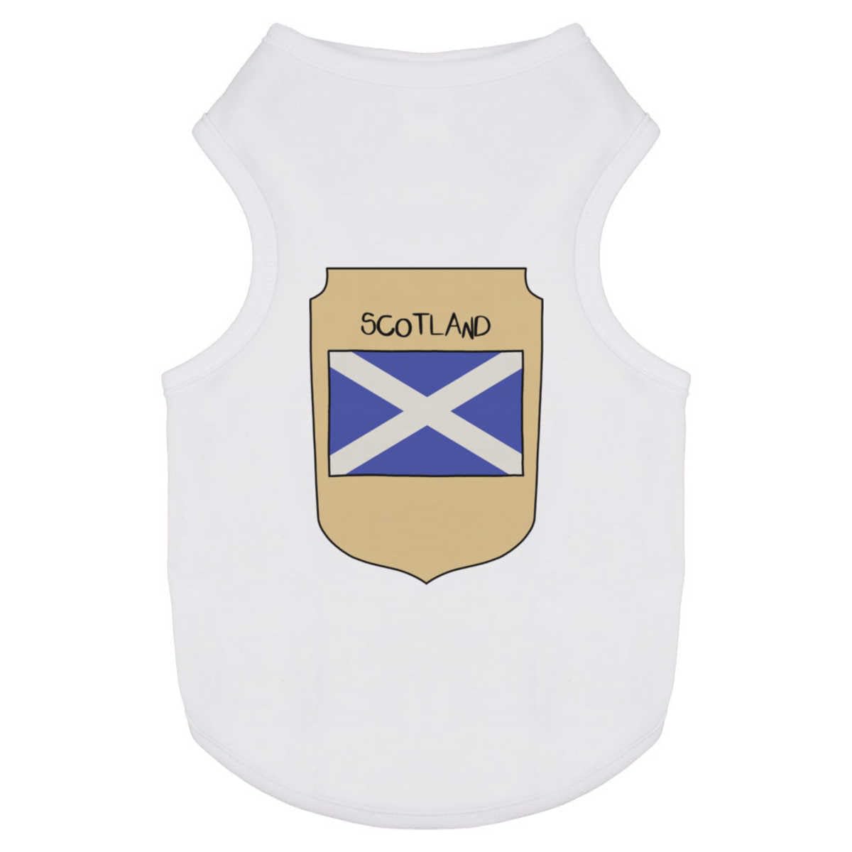Azeeda 'Scotland Plaque' Pet Dog/Cat T-Shirt, M (PT00192846)