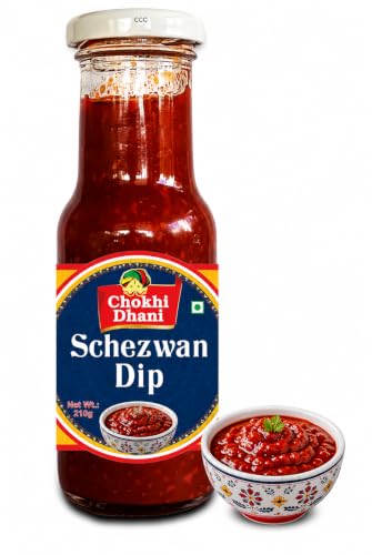 Image of Chokhi Dhani Schezwan Dip 210g | Spicy Indo-Chinese Dip & Spread | Ready-to-Use Schezwan Sauce for Momos, Spring Rolls, Sandwiches, Noodles & Fried Rice