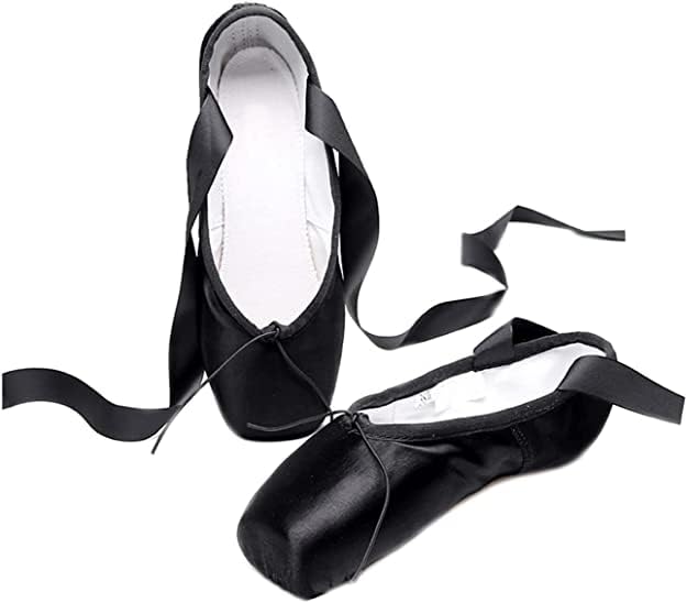 Ballet Spitzenschuhe für Damen und Mädchen,Schnürung zum Schutz von Satin Tanzschuhen Ballettschuhe Ballettschläppchen