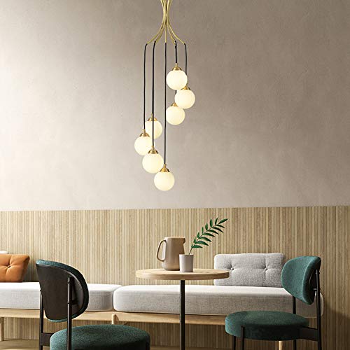 Plafonniers LED 4 têtes structure cuivre sans ampoule pour salon - 3