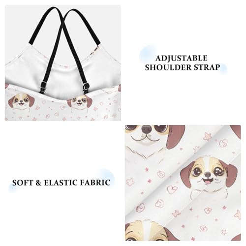 senya Girls Swimsuits One-Piece Swimwear Tie Bathing Suit Beach Summer Round Neck 5-6T Cute Dog Pattern3