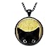 Black Cat Necklace - Peeking Black Cat Pendant - Cute Black Cat Jewelry