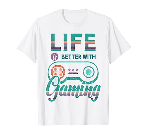 La vida es mejor con Gaming Sporty Gamer eSports Camiseta