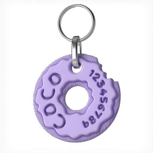 Starpet3D Placa Identificación Personalizada 3D para Perro y Gato - Colgante Rosco (S, Malva)