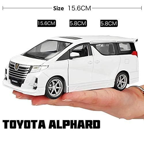 Image of Invite Enterprise Exclusive Alloy Metal Pull Back Die-Cast Car 1:32 Alphard Diecast Metal Pullback Toy Car With Openable Doors & Light, Music Boys Gifts Toys For Kids(1:32 Alphard - White)