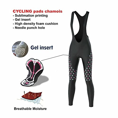 FDX Women’s Cycling Bib Tights, Lightweight, Windproof, Super Roubaix Thermal Fabric, Padded, Quick Dry Ladies Cycling… - Image 6