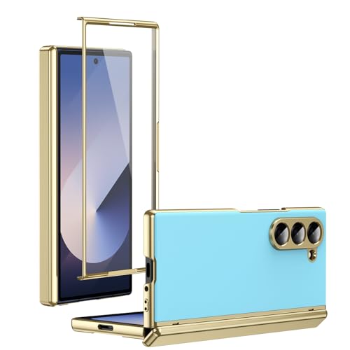 Samsung Galaxy Z Fold 6 5G étui AG Frosted bleu ciel avec tapis