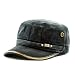 The Hat Depot 200h5149 High Quality Washed Cotton Cadet Cap (BLACK)