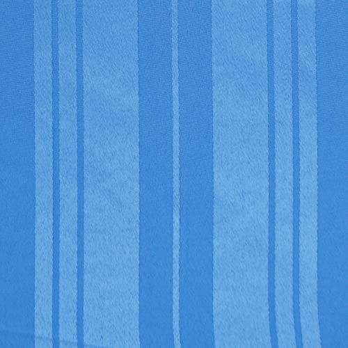 Image of 213 cm (7 ft) Waterproof Shower Curtain With Eyelets | Window Polyester Fabric Strips Design | Dark Blue colour | (Pack of 1) | Bathroom Shower Curtain | Waterproof Polyester | 213 L x 121 W centimeters