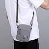 Sac Bandoulière Hommes (14 * 19 * 5cm), Sac Bandoulière Hommes avec 4 Pockets, Shoulder Bag Grande Capacité, Pour Usage Voyage Randonnée et Sports Gris, Gris #2