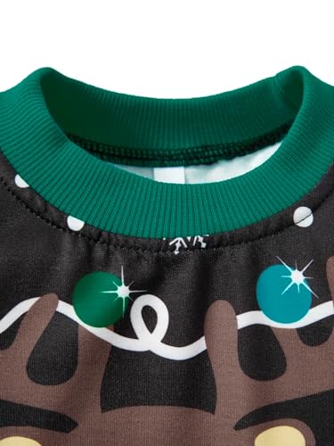 Image of Akyzic Boys Sweatshirts Cotton Long Sleeve Crewneck Pullover Toddler Kids Winter Warm Shirt Sweater Tops 3t-8t