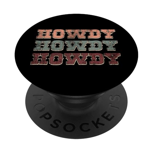 Chemise Howdy Cowboy Western Rodeo Southern Country Cowgirl PopSockets PopGrip Adhésif