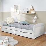 Gesamtabmessungen 205 x 96 x 56 cm, geeignete Matratzengr??e 90 x 200 cm (Matratze nicht im Lieferumfang). Zusammenbau erforderlich.