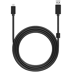 Mcbazel Logitech G633/G633s Cable de audio micro-USB de repuesto Cable de carga micro-USB a USB compatible con G533/G933/G933S Gaming Headset/PS4 Controller- 2M Negro