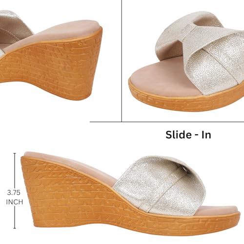 Image of TRASE Women's Fashion Sandals | Comfortable And Stylish Wedges For Women | Trendy And Stylish Sandals For Woman And Girls, Lightweight Wedges Heels