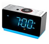 iTOMA Radiowecker mit Bluetooth Lautsprecher, FM Radio und Doppelalarm