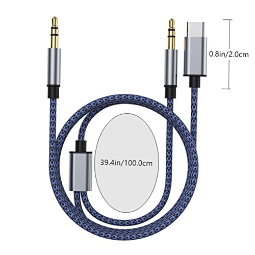 Cable de audio auxiliar tipo C a jack de 3.5mm Hemobllo de 3 piezas para coche y móvil 2