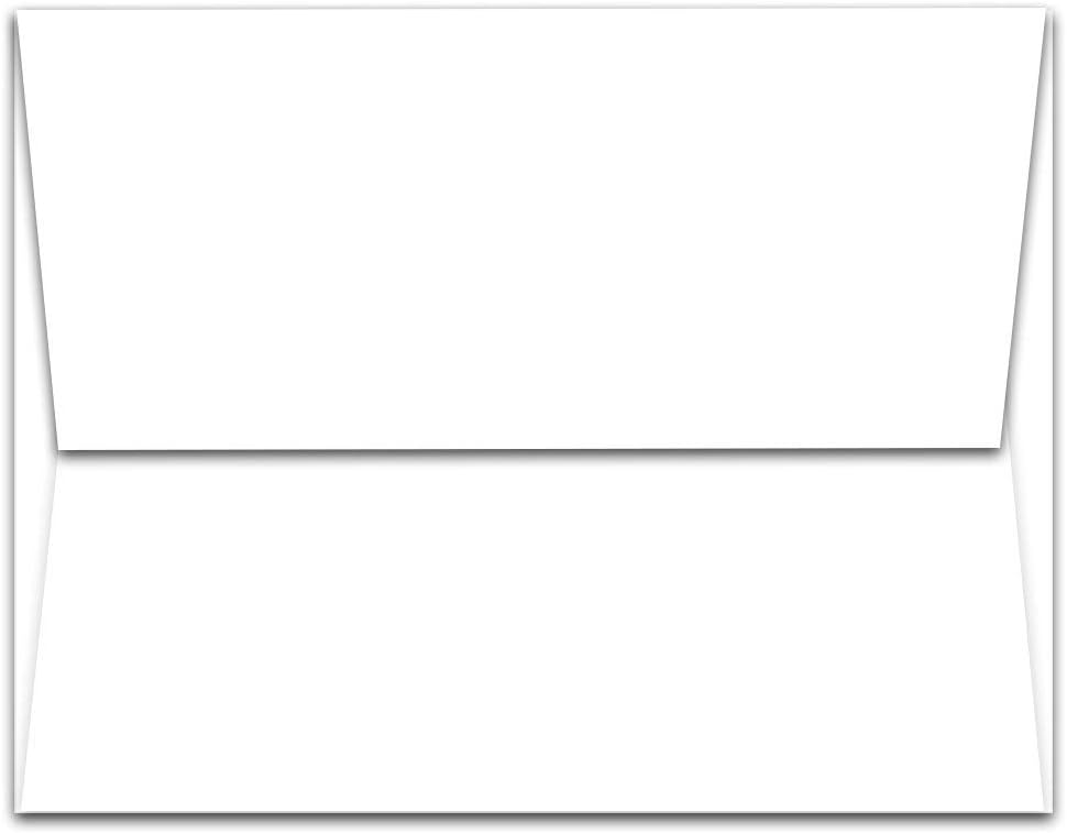 50 White A7 Envelopes - 7.25" x 5.25" - Square Flap