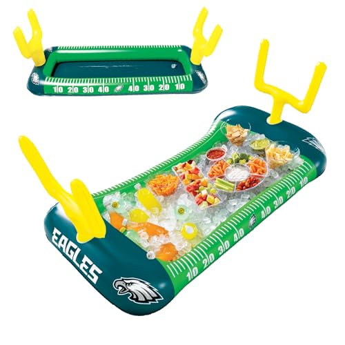 NFL 4 ft Inflatable Food Cooler Buffet, Officially Licensed Ice Serving Bar for Tailgate Parties - Philadelphia Eagles