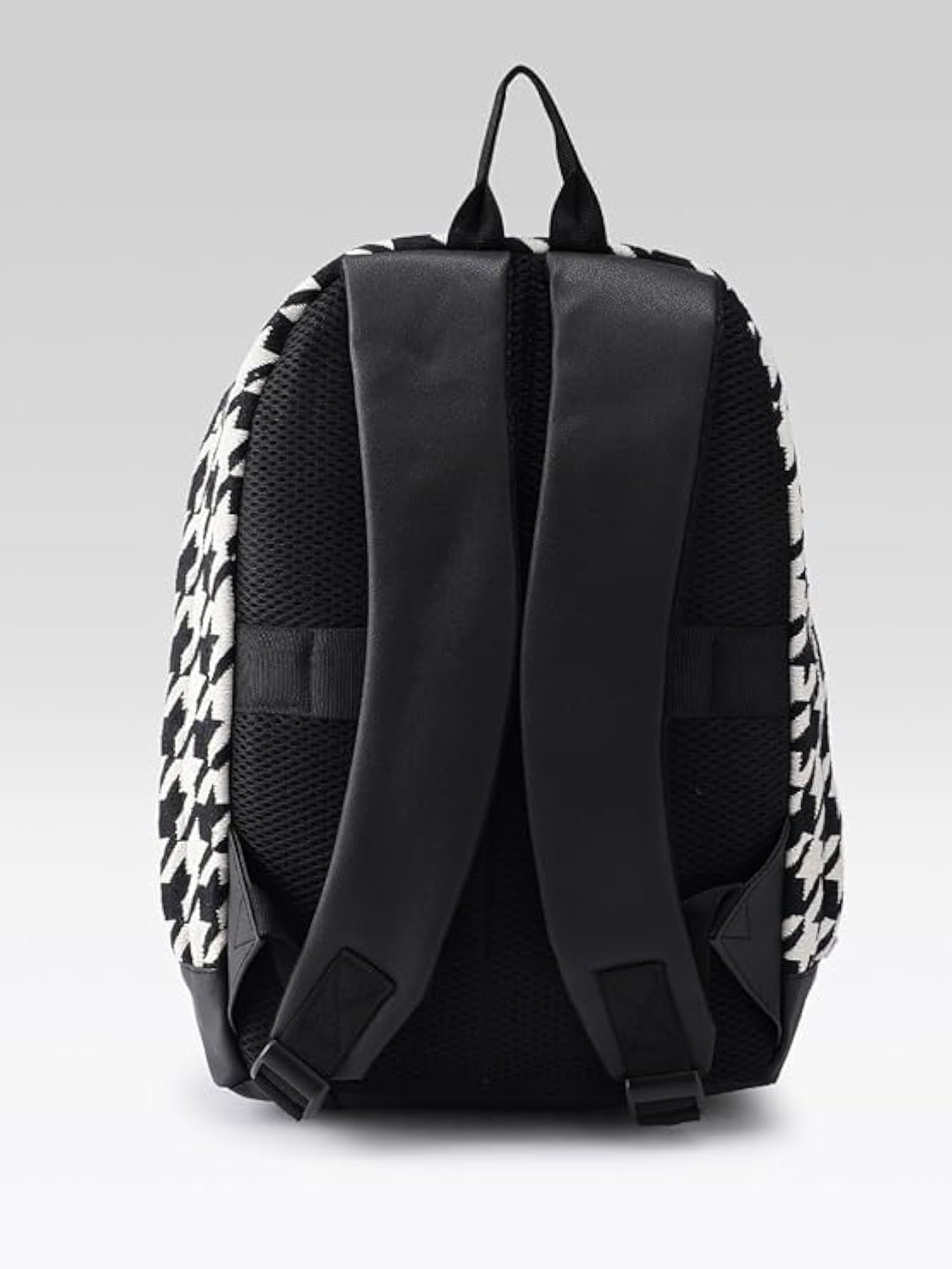Houndstooth Backpack, Black and White Pattern