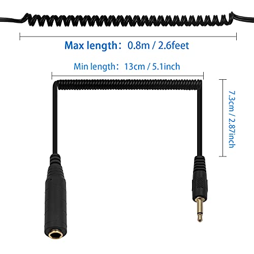 Duttek cable de audio Jack 3.5mm a 1/4, 80 cm miniatura 3