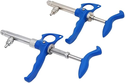 0.75ml/1ml/2ml Veterinary Continuous Vaccine Syringe Adjustable Quantitative Metal Vaccination Injection Syringe Livestock Tools