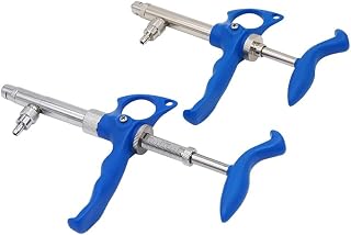 0.75ml/1ml/2ml Veterinary Continuous Vaccine Syringe Adjustable Quantitative Metal Vaccination Injection Syringe Livestock Tools