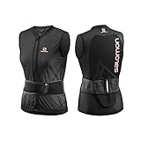 Salomon Damen Ski Rückenprotektor-Weste, Verstellbar, MotionFit, Atmungsaktiv, Flexcell Light Vest W, Größe M, Schwarz, 40863600