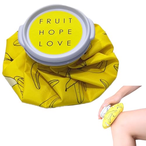 Syiyunran Sports Cloth Ice Packs - Yellow 2 pack, Taille 6 pouces, Réutilisable, pour Thérapie Chaude et Froide Soulagement de la Douleur Hot Water Bag avec Couvercle, Leak Proof Elastic Breathable