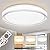 DINGLILIGHTING 19 Inch Modern Dimmable Led Flush Mount Ceiling Light with Remote Control, 48W Round Close to Ceiling Lights Fixture for Bedroom Living Room Dining Room, Timing, 3 CCT, UL Listed