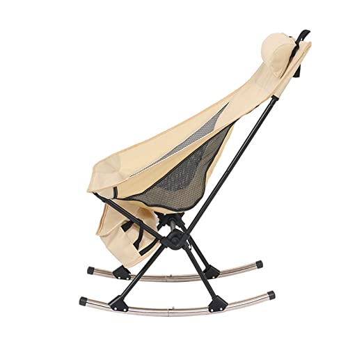 Kondun キャンプ 椅子 アウトドア チェア 折りたたみいす 耐荷重150kg 重量2.6kg お釣り リラックス コンパクト 収納袋付 ロッキングチェア 折りたたみ式 持ち運び ロッキングアウトドアチェア ハイバックチェア ポータブルチェア 7枚目