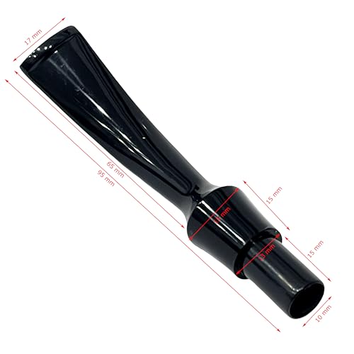 Gebogenes Mundstück mit 10 mm Aufnahme aus Bakelit Ebonit Vulcanit für Pfeife Bent 4637_03